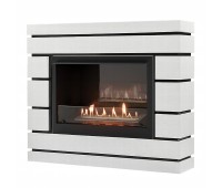 Каминокомплект: Биокамин Firelight BFP/P-2520, портал Moderno 25 шпон белый дуб