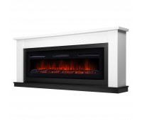 Каминокомплект: Очаг Electrolux Infinity EFP/P-1600ULS, портал Canto Long белый, черный