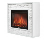Каминокомплект: ОчагElectrolux EFP/P-3020LS с порталом Loft 30 камень белый, белая эмаль