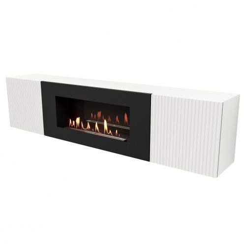Тумба с биокамином Firelight BFP-P1700L белая