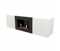 Тумба с биокамином Firelight BFP/P-1400V белая