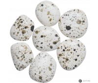 Декоративные керамические камни с цветной крапинкой 7 шт (ZeFire)