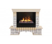 Электрокамин Country 26 WT с очагом 3D Cassette 630 + Black вставка