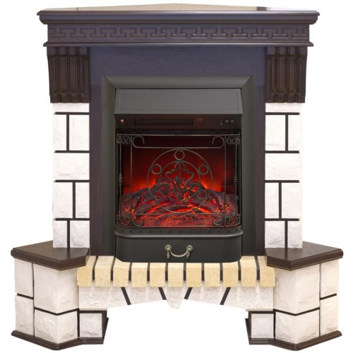 Электрокамин RealFlame Stone New Corner (угловой) AO с Majestic Lux
