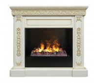 Электрокамин RealFlame Ekaterina WT 3D Cassette 630 + Black вставка