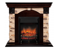 Электрокамин RealFlame Dublin Rock Corner STD/EUG AO с  Fobos S BL RC