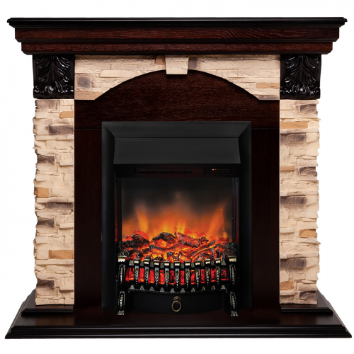 Электрокамин RealFlame Dublin Rock Corner STD/EUG AO с  Fobos S BL RC