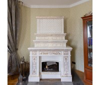Дровянной камин Альбион в росписи Золотом