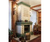 Комплект каминной облицовки Арт Нуво. Декоративная палитра: Фисташковая