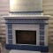 Облицовка камина АСТОВ ПС 800 до полки изразцами Элеганс с росписью