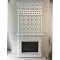 Пристенный изразцовый камин "Элеганс 20x20" в пастельной росписи