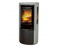 Печь-камин Jydepejsen Cozy Modern Grey Wood Sandstone Sideglass