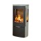 Печь-камин Jydepejsen Senza Grey Wood Sandstone Sideglass