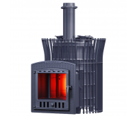 Печь Авангард ЗК 35 (П2) Pro Ураган в сетке Тюльпан