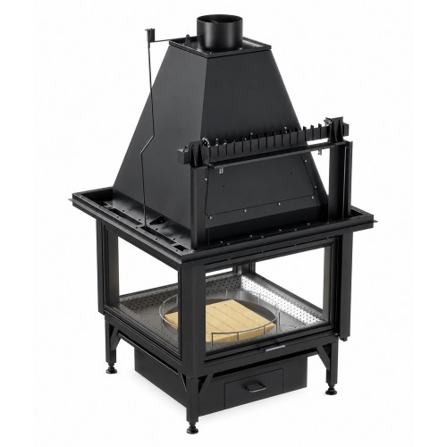 Центральный дровяной камин TITAN 90/160